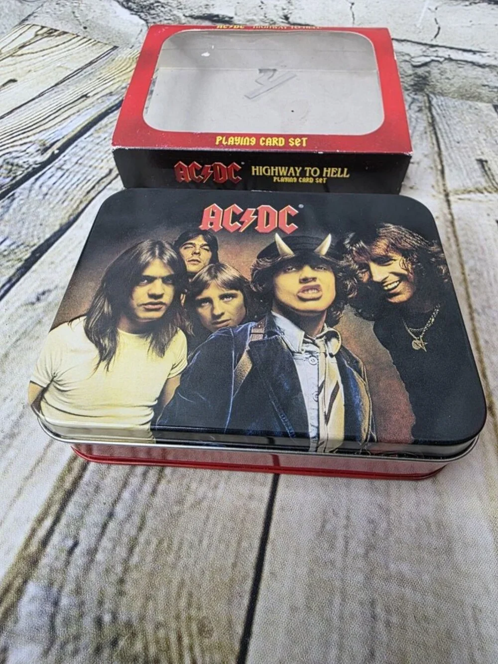 AC/DC Tin Box Playing Card Set Highway to Hell Double Deck Sealed